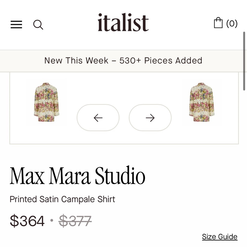 *LIKE NEW* Max Mara Studio Floral Silk Pajama Shirt - Picture 5 of 5